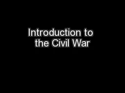 Introduction to the Civil War