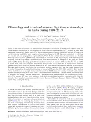 Climatology and trends of summer high temperature days