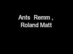 Ants  Remm , Roland Matt