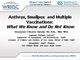 Anthrax, Smallpox and Multiple Vaccinations:
