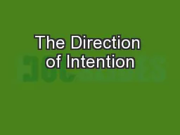 The Direction of Intention
