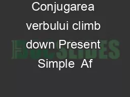 Conjugarea verbului climb down Present Simple  Af