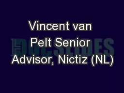 Vincent van Pelt Senior Advisor, Nictiz (NL)