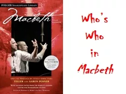 Who’s Who  in  Macbeth