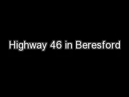 Highway 46 in Beresford