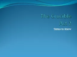 The Crucible  Act 2 Terms to Know