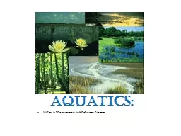 Aquatics: Water is the common