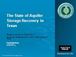 The State of Aquifer Storage Recovery in Texas