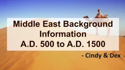 Middle East Background Information