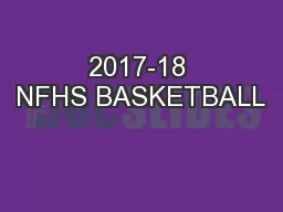 2017-18 NFHS BASKETBALL