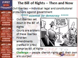 The Bill of Rights -- Then and Now