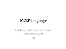 IGCSE Language Teaching materials to use from September 2016