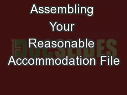 Assembling Your Reasonable Accommodation File