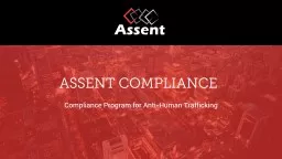 Compliance Program for Anti-Human Trafficking