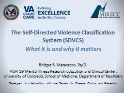 The Self-Directed Violence Classification System (SDVCS)