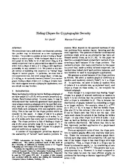 Hiding Cliques for Cryptographic Securit AriJuels Marc