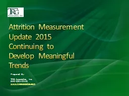 Attrition Measurement Update 2015