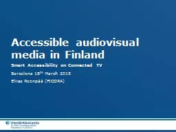 Accessible audiovisual media in Finland