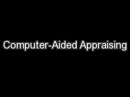 Computer-Aided Appraising