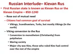 Russian Interlude–  Kievan