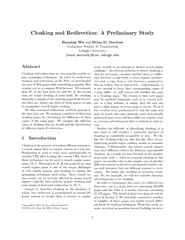 Cloaking and Redirection Preliminary Study Baoning and