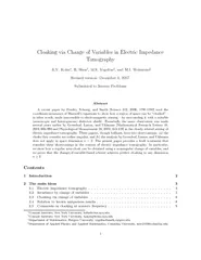 Cloaking via Change of Variables in Electric Impedance