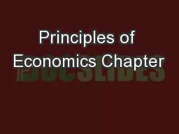 Principles of Economics Chapter