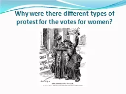 Why were there different types of protest for the votes for women?