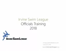 Irvine Swim League Officials Training