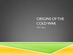 Origins of the Cold War VUS.13a, b