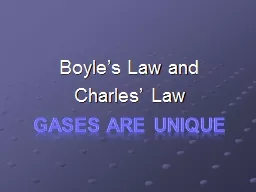 Boyle’s Law and Charles’