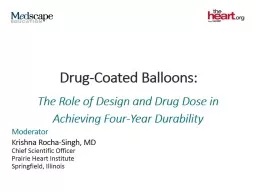 Drug-Coated Balloons: Program Goals