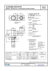 CLOGGING INDICATOR Series AE electrical  visualelectri