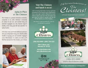 The Cloisters is a premier retirement community compri