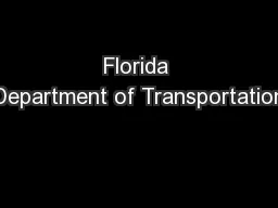 Florida Department of Transportation