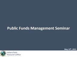 Public Funds Management Seminar
