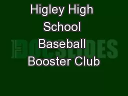 Higley High School Baseball Booster Club