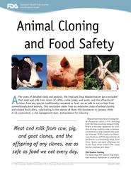 Animal Cloning and Food Safety fter years of detailed