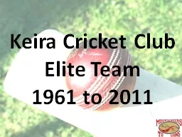 Keira  Cricket Club  Elite Team