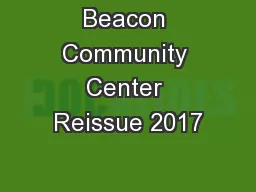 Beacon Community Center Reissue 2017