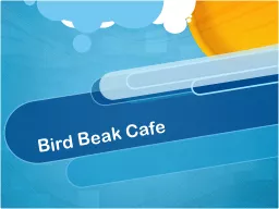 Bird Beak Cafe A bird's beak is basically a lightweight, bony elongation of its skull. The beak is