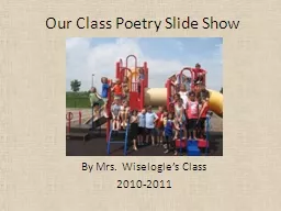 Our Class Poetry Slide Show