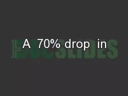 A  70% drop  in