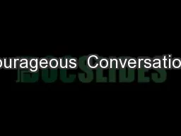 Courageous  Conversations