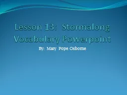 Lesson 13:   Stormalong Vocabulary