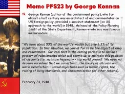 Memo  PPS23 by George Kennan