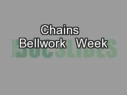 Chains  Bellwork   Week