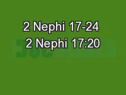 2 Nephi 17-24 2 Nephi 17:20