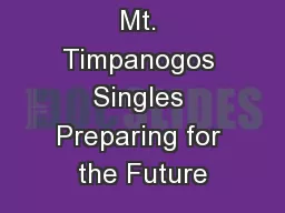 Mt. Timpanogos Singles Preparing for the Future