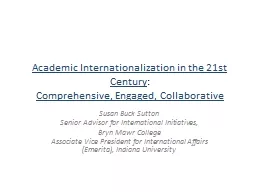 Academic Internationalization in the 21st Century